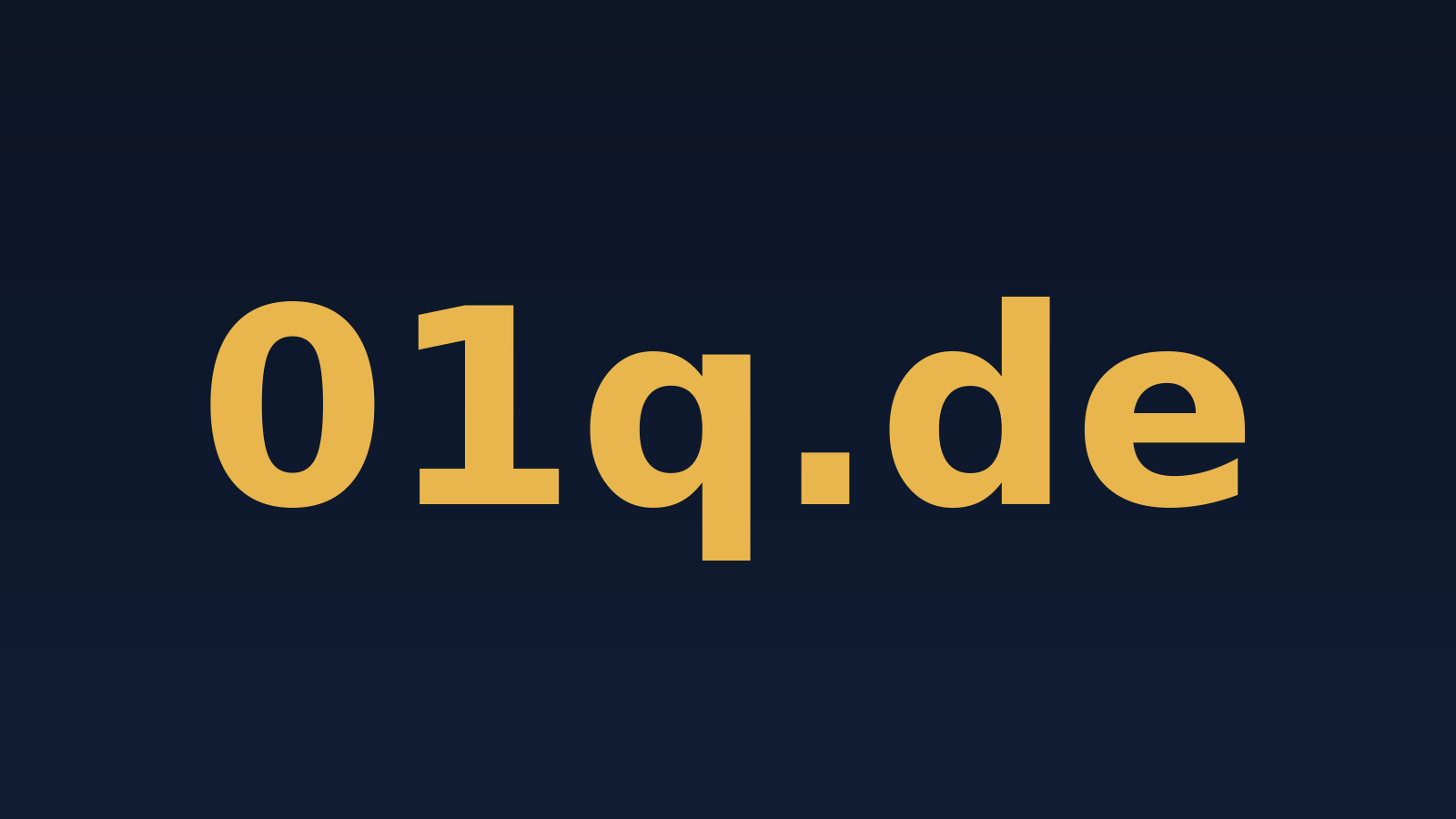 01q.de – Domain zu verkaufen